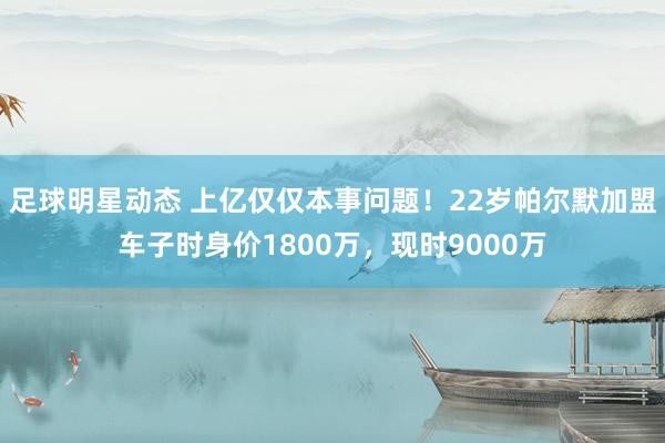 足球明星动态 上亿仅仅本事问题！22岁帕尔默加盟车子时身价1800万，现时9000万