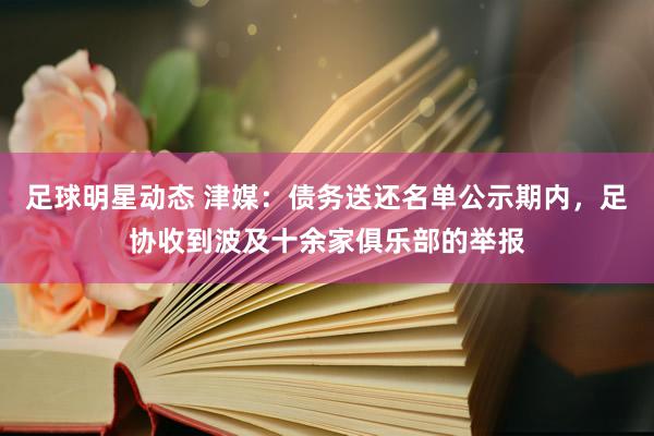 足球明星动态 津媒：债务送还名单公示期内，足协收到波及十余家俱乐部的举报